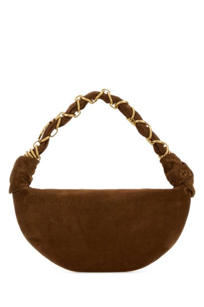 Saint Laurent Brown Suede Amalia Shoulder Bag Orangecaramelcogn Borse A Mano - Women