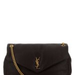 Saint Laurent Dark Brown Leather Big Calypso Shoulder Bag Darksweetchoco Borse A Tracolla - Women