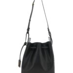 Saint Laurent Large Leather Bucket Bag Green Calfskin (bos Taurus) Crossbody - Women