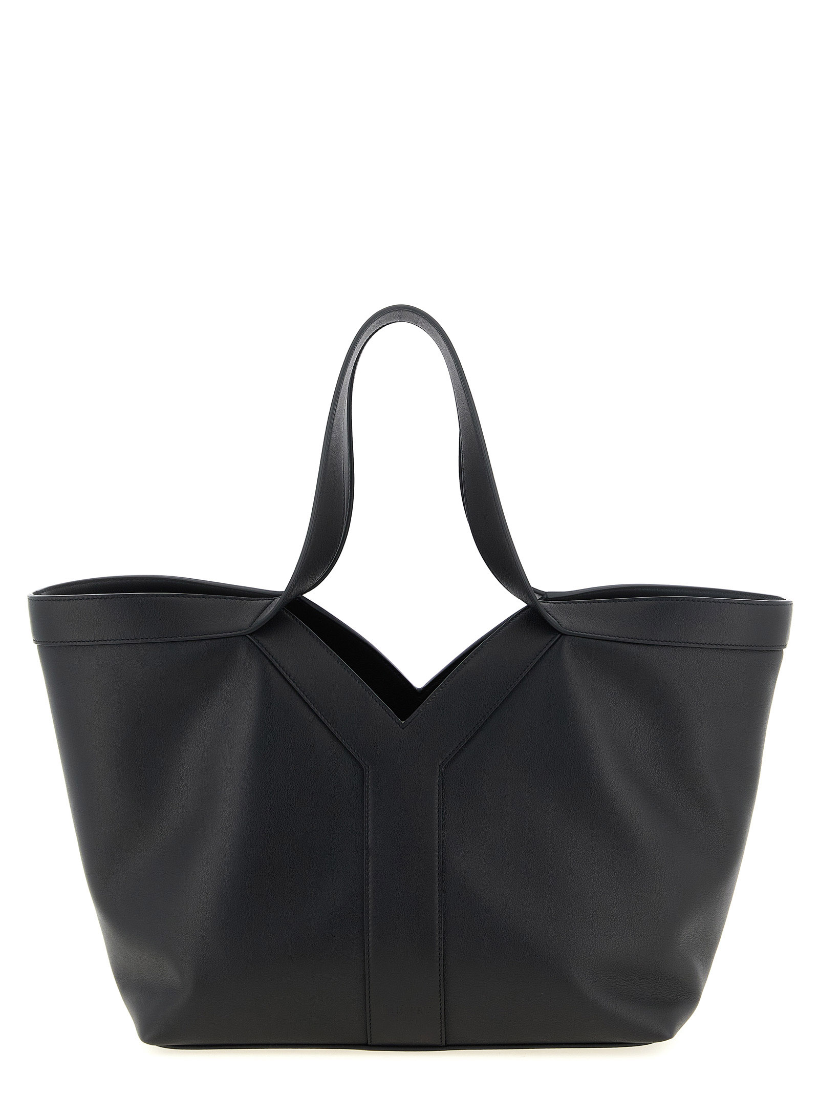 Saint Laurent Tote Y Bag Black Calfskin Leather (bos Taurus) Hand - Women
