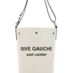 Saint Laurent Two-Tone Canvas And Leather Medium Rive Gauche Bucket Bag 9024 Borse A Secchiello - Women