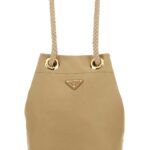 Sand Re-Nylon Prada Mariner Bucket Bag Cammello Poliammidericiclata-vitello Borse A Secchiello - Women
