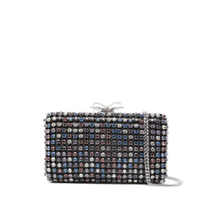 Self-portrait Chainmail Crystal-embellished Mini Clutch Bag