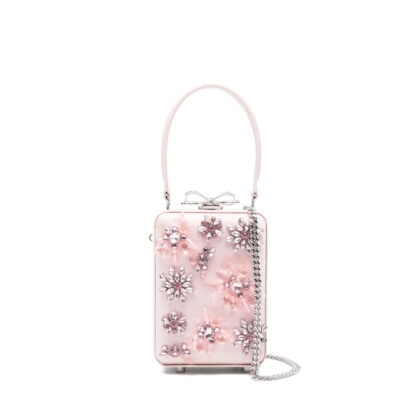 Self-portrait Floral Embellished Top Handle Tote Bag