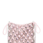 Self-Portrait Handbag PINK CRYSTAL CHAINMAIL MINI BAG with rhinestone details - Tech Fabric Women Hand - Women