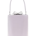 Self-Portrait Lilac leather mini bow handbag Purple Hand Bags - Women