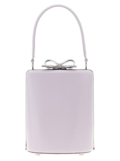 Self-Portrait Lilac leather mini bow handbag Purple Hand Bags - Women