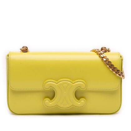Shiny Calfskin Claude Chain Shoulder Bag