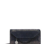 Stella McCartney Falabella Wallet With Eco-Friendly Fabric Chain Blue Woman Blu Polyester Crossbody Bags - Women