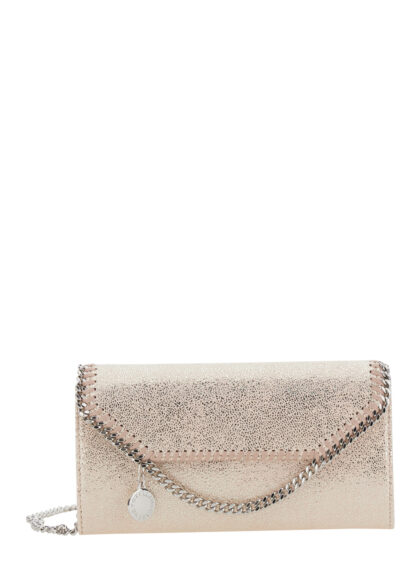 Stella McCartney Falabella Wallet With Eco Shiny Chain Pink Polyester For Women Crossbody Bags - Women