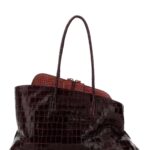 The Attico Burgundy Leather Medium La Passeggiata Shoulder Bag Fadedbordeaux Borse A Mano - Women