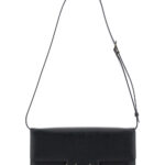 Tom Ford Black Crossbody Bag with Adjustable Shoulder Strap and T Plaque Closure in Grained Leather Woman Goat - Women