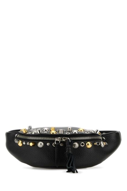 Valentino Garavani Black Leather Nellcãte Belt Bag Nero Exterior: Calf Lining: Marsupi - Men