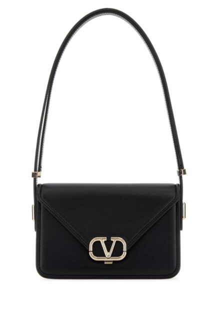 Valentino Garavani Black Leather Vlogo Crossbody Bag Nero Borse A Tracolla - Women