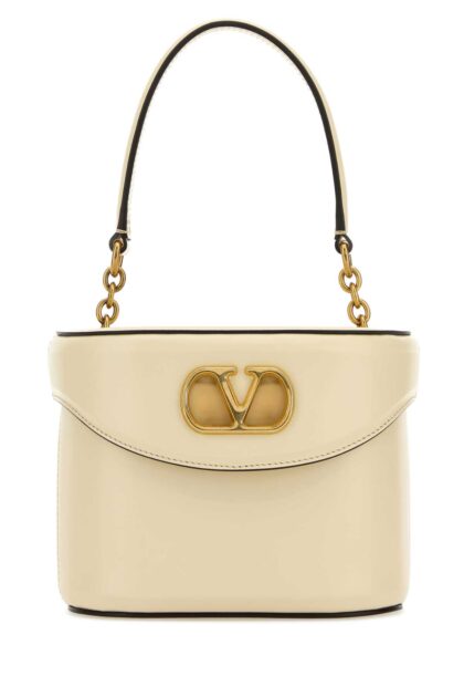 Valentino Garavani Ivory Leather Vlogo Signature Bucket Bag Butterwhite Calf - Bos Taurus Borse A Secchiello - Women