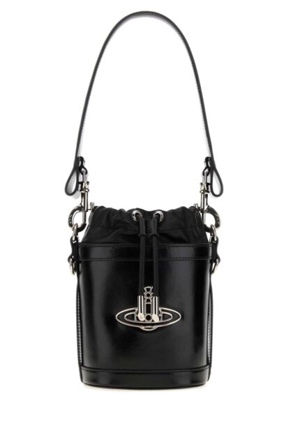 Vivienne Westwood Black Nappa Leather Small Kitty Bucket Bag Borse A Secchiello - Women