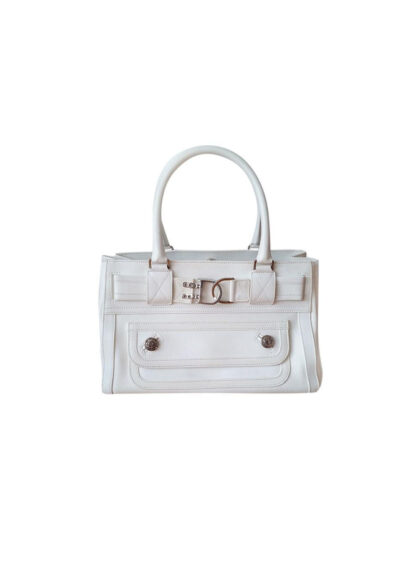 White leather Flight bag