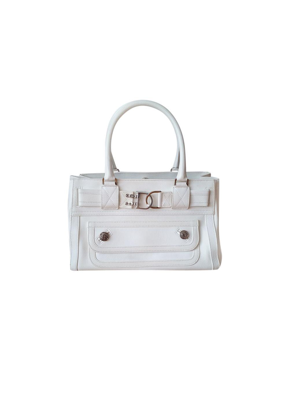 White leather Flight bag