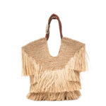 Zimmermann Small Goldentime Fringed Woven Tote Bag
