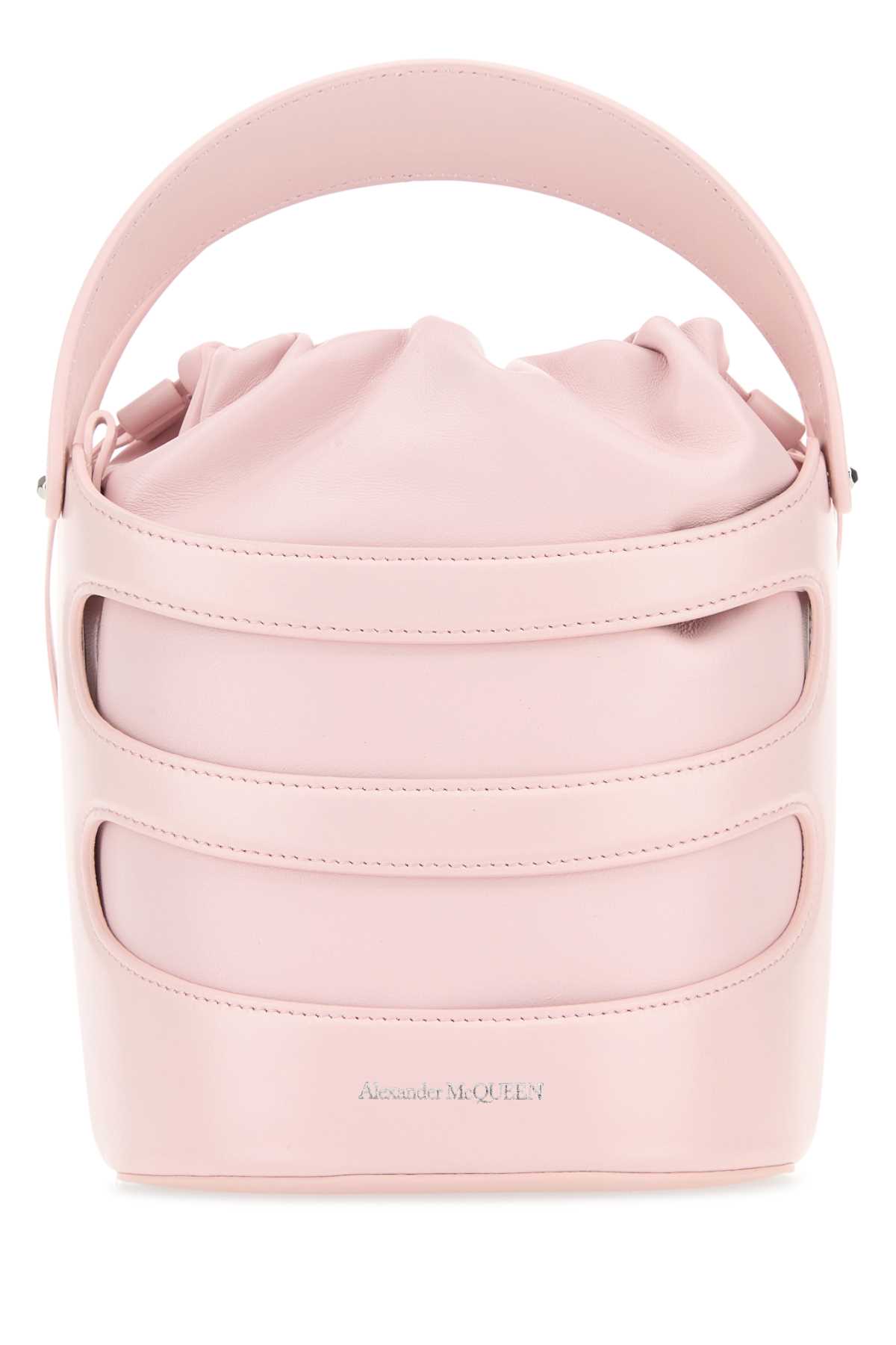 Alexander McQueen Pastel Pink Leather The Rise Bucket Bag Venus Borse A Secchiello - Women