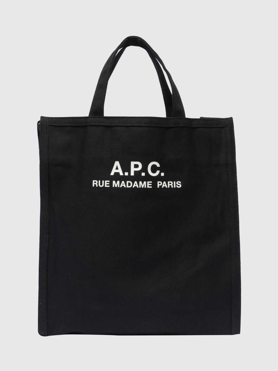 A. P.C. Cotton Tote Bag with Double Handle, Removable Strap and Printed Logo