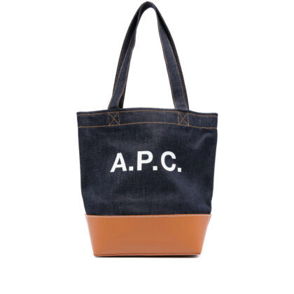 A. p.c. Logo-detail Denim Tote Bag