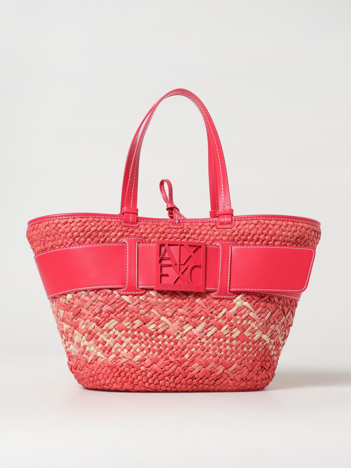 ARMANI EXCHANGE Tote Bag Woman color Coral