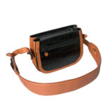 Balenciaga Black Brown Exotic Skin Leather Shoulder Camera Purse Bag And Crocodile - Women
