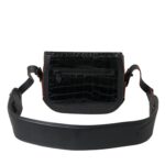 Balenciaga Black Exotic Leather Shoulder Crossbody Camera Bag Crocodile - Women