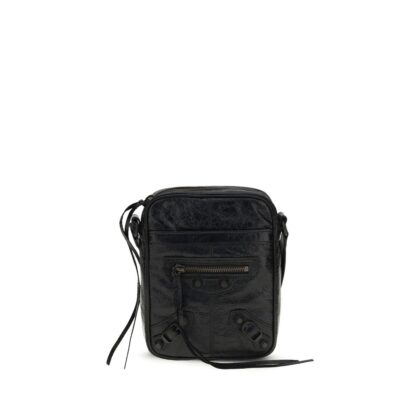 Balenciaga Black Lamb Ovis Aries Shoulder Bag - Men