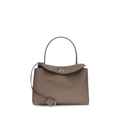 Balenciaga Gray Calf Leather Bos Taurus Shoulder Bag - Women