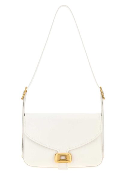 Balenciaga White Leather Medium Clicca Shoulder Bag Whitesnow Borse A Mano - Women