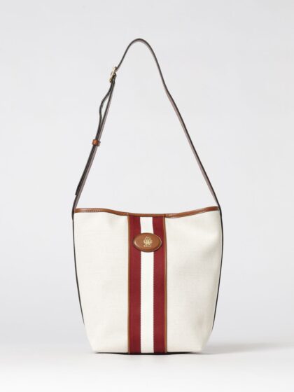BALLY Cotton Blend and Leather Bucket Bag