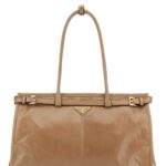 Beige Large Prada Bonnie Shoulder Bag Cammeo N Borse A Mano - Women