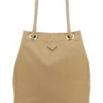 Beige Re-Nylon Large Prada Mariner Bucket Bag Cammello Borse A Secchiello - Women