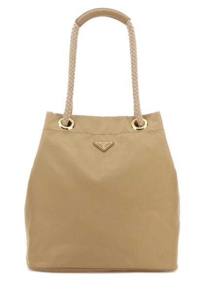 Beige Re-Nylon Large Prada Mariner Bucket Bag Cammello Borse A Secchiello - Women