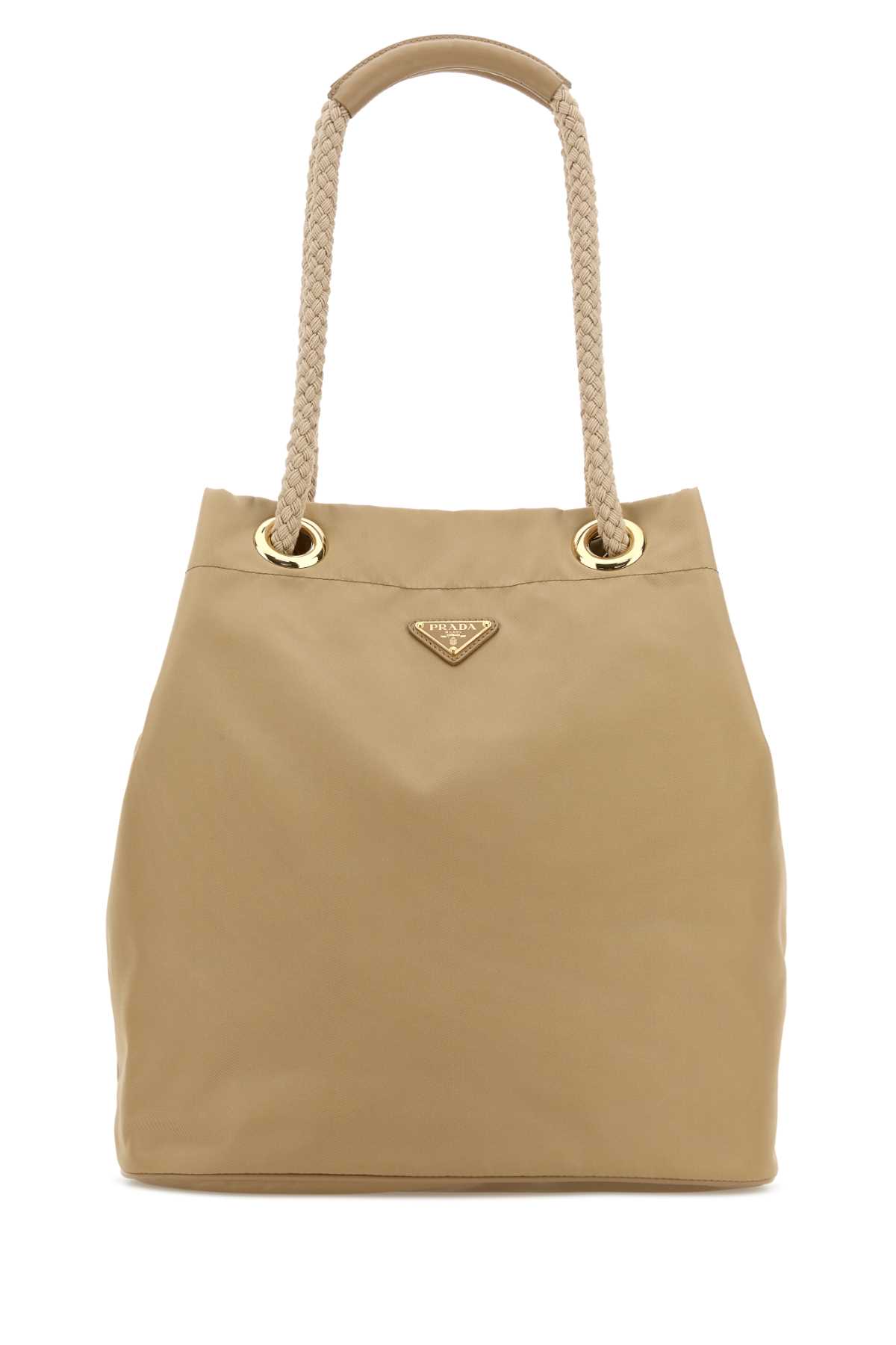 Beige Re-Nylon Large Prada Mariner Bucket Bag Cammello Borse A Secchiello - Women