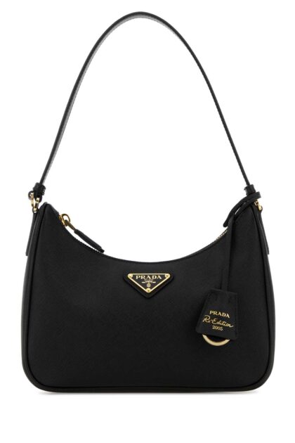 Black Leather Prada Re-Edition 2005 Shoulder Bag Nero 1 Beauty - Women