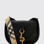 BURBERRY B Clip Mini Crossbody Bag in Grained Calfskin Leather