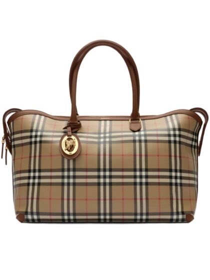 BURBERRY Burberry Medium Check Tote Bag With Zipper