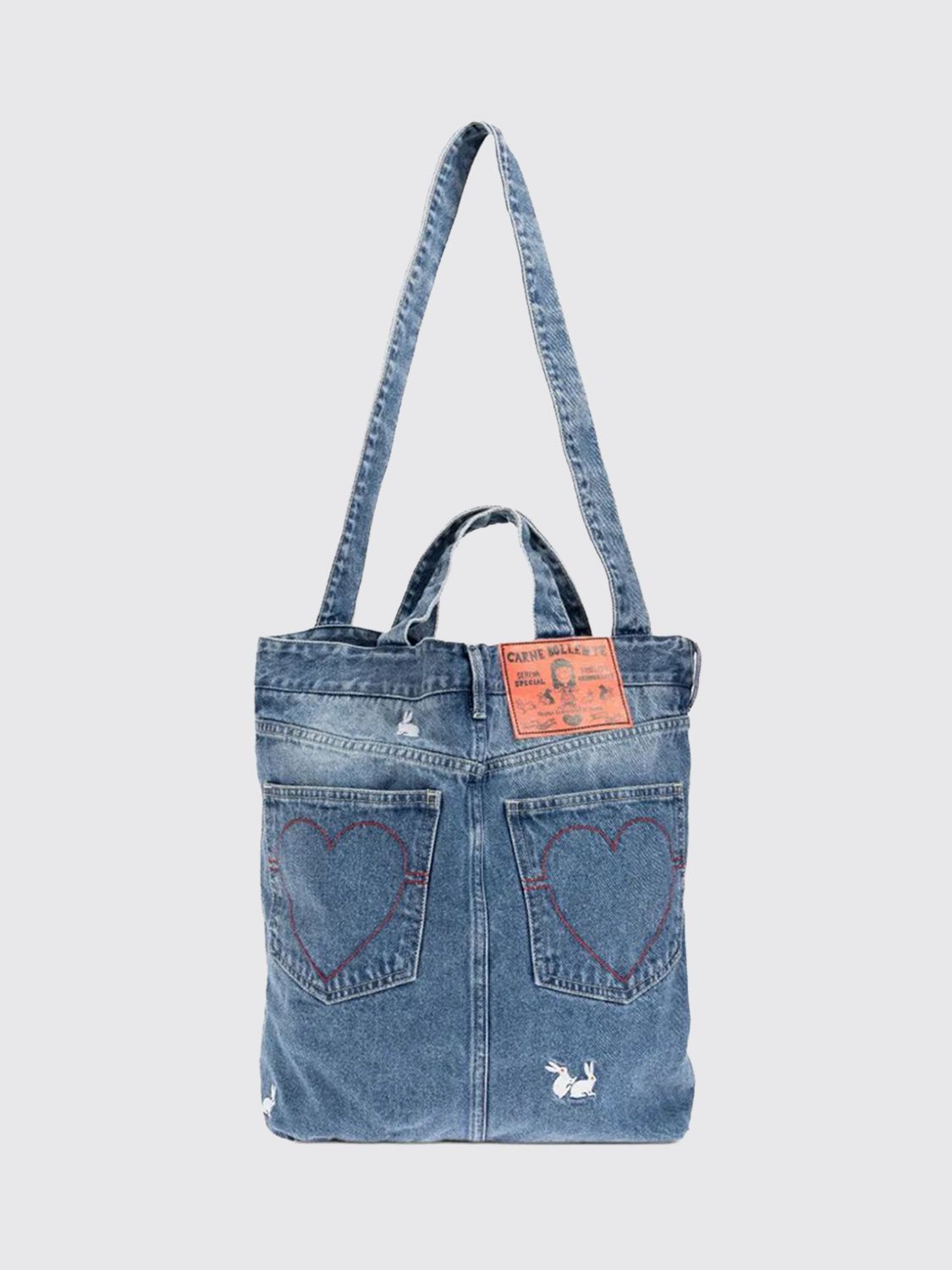 CARNE BOLLENTE Shoulder Bag Men color Denim