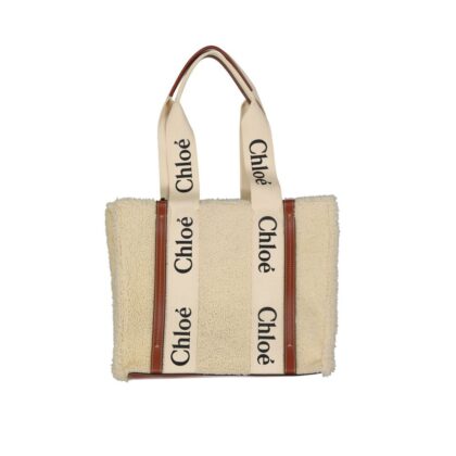 Chloé Beige Lamb Fur Tote Bag - Women