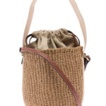 Chloé Beige Raffia Woody Small Handbag Paper Hand Bags - Women