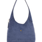 Coach Brooklyn Blue Shoulder Bag With Magnetic Closure And Logo Detail Suede For Women Blu - Women
