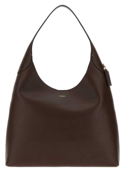 Coach New York Dark Brown Leather Brooklyn 39 Shoulder Bag B4maple Borse A Mano - Women
