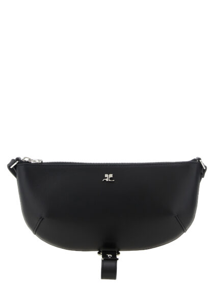 CourrèGes Black Calfskin Shoulder Bag - Women