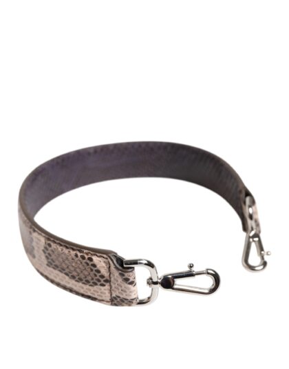Dolce & Gabbana Beige Exotic Leather Handbag Accessory Shoulder Strap Python Bag - Women