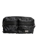 Dolce & Gabbana Black Gray Leopard Dg Logo Belt Waist Fanny Pack Bag And Nylon Calf Leather Pp Pc - Men