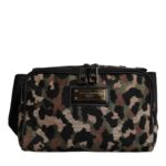 Dolce & Gabbana Multicolor Leopard Dg Logo Belt Waist Fanny Pack Bag - Men