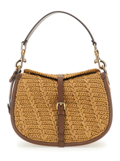 Etro Pony Medium Beige Shoulder Bag With Adjustable And Removable Strap In Viscose Woman - Women